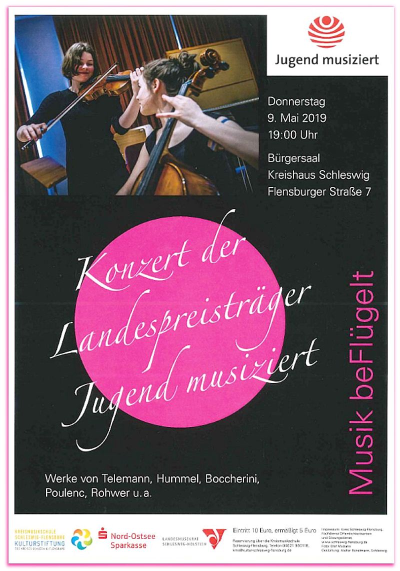 Konzert der Landes-Preisträger "Jugend musiziert" 9.5.2019