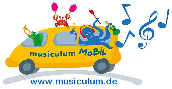 Das musiculum MOBIL ist ein großer, bunter Transporter, der mit Musikinstrumenten, Spielen und Klangexponaten ausgestattet ist. Ausprobieren der Instrumente steht ebenso im Fokus wie die Vermittlung von Wissen: Wie heißen die Instrumente? Wie entstehen Klänge?
