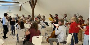 Streich-Orchester unter der Leitung von Angela Schüssler